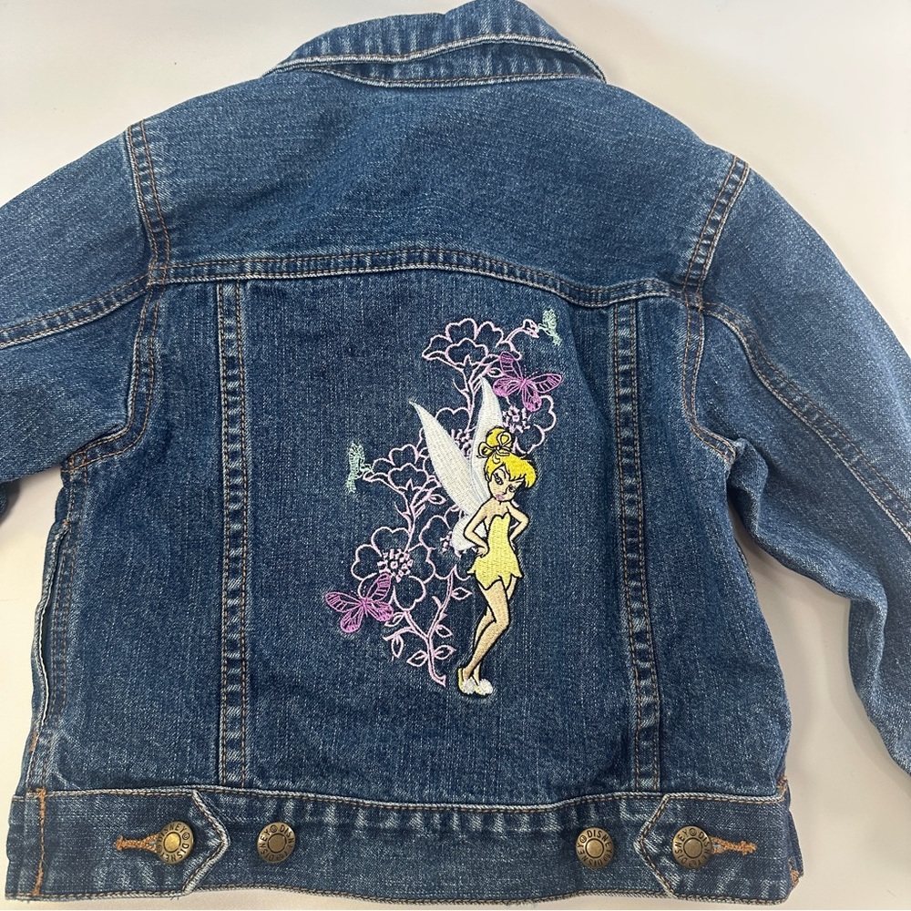 VTG Disney Tinkerbell Denim Jacket XXS Embroidered Classic Tink Tinker Bell